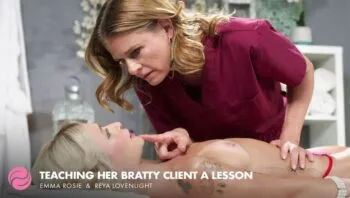 Teaching Her Bratty Client a Lesson